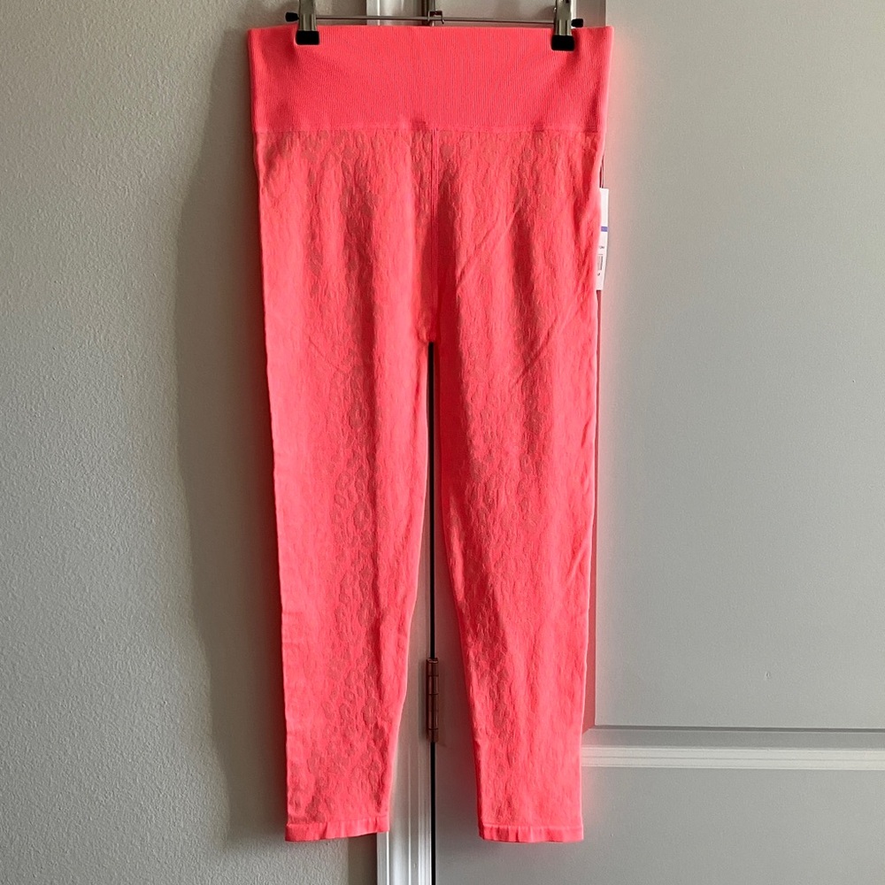 Vibrant Leopard  Coral/Tan Kids Leggings